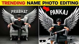 Instagram Trending Name Photo Video Editing  create 3D Ai Wings Name Image [upl. by Eniar]