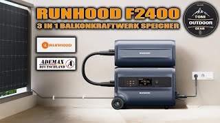 Runhood F2400 Balkonkraftwerk Ademax 2024 runhood ademax balkonkraftwerk speicher solar diy [upl. by Marienthal200]