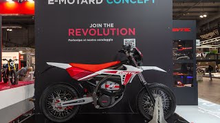 Fantic EMotard Concept Electric Motorcycle 2024 Exterior Interior Walkaround [upl. by Hanahs]