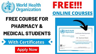 WHO Free online course with certificate  Free Online Course with Certificate  open who courses [upl. by Amiarom]