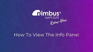 Tutorial  How to view the Info Panel in Nimbus Maps [upl. by Rokach]