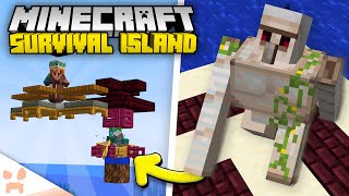 Worlds Most COMPACT IRON FARM  Minecraft 100 Days 1 Island 11 [upl. by Llenrac]