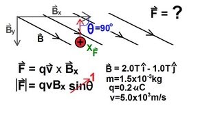 Physics 43 Magnetic Forces on Moving Charges 2 of 26 Direction and Magnitude [upl. by Soisinoid]