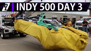 Big Crashes in Indy 500 Practice  Indy 500 Practice Day 3 Report [upl. by Ahsemac360]