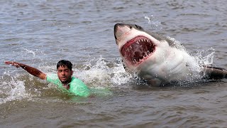 Shark Attack on Fishing Boat 3  A Great White Shark Attack short Movie [upl. by Miahc825]