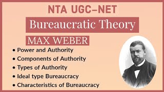 UGCNET Public Administration  Bureaucratic Theory  Max Weber  Part1 [upl. by Gordon]