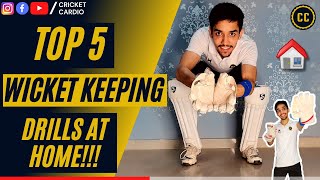 Top 5 Wicket keeping Drills at home  Stumping and Catching drills  Wicket Keeping Tips [upl. by Hiasi]