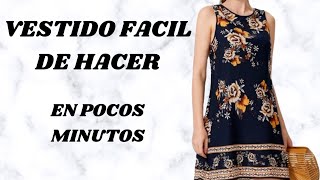 como hacer un vestido FACIL SENCILLO TUTORIAL DE COSTURA [upl. by Prosper980]