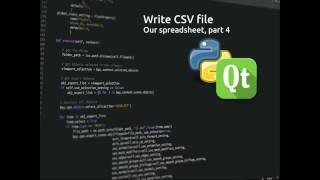 PyQt5 Lesson 19 Write csv Spreadsheet part 4 [upl. by Eelhsa]