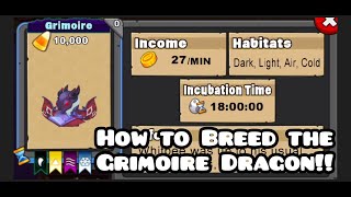 How to Breed the Grimoire Dragon in DragonvaleBreeding tipsDrop Game ID in Comments for Add [upl. by Acinimod]