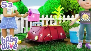 👶 Baby Alive  Carwash  DOUBLE EPISODES  Season 3  Family Kids Cartoon [upl. by Enicar]