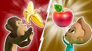 Apples and bananas  Nursery Rhymes amp Kids Songs  Toddler Town Family [upl. by Eimmas]