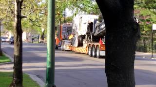 Peterbilt Lowboy Hauling Wirtgen W2000 May 2013 [upl. by Melesa]