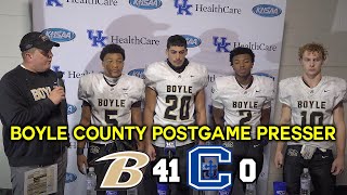 Boyle County Postgame Press Conference After 410 Win vs Covington Catholic [upl. by Anerahs303]