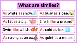 What are similes 🤔  Similes in English  Learn with examples [upl. by Snilloc]