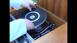 HMV Stereomaster radiogram 2419  Pt1 BSR turntable servicing [upl. by Arvad]