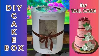 DIY Round Cake Box for Tall Cake [upl. by Iy]