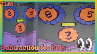 substraction Tlm How to make a tlm of substraction Easy tlm of substraction घटाना TLM for kids [upl. by Ttehc]