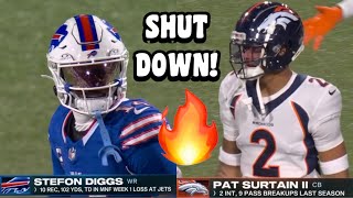 Stefon Diggs ‘LOCKED UP’ Vs Patrick Surtain 🔥 WR Vs CB Broncos Vs Bills 2023 highlights [upl. by Nylidnarb]