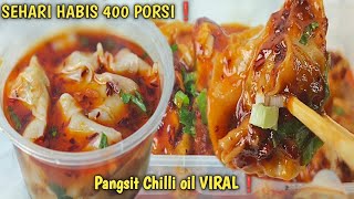 PANTES SAJA VIRAL❗SEHARI HABIS 400 PORSI TERNYATA SE ENAK INI PANGSIT CHILLI OIL amp PANGSIT KUAH [upl. by Enovi]