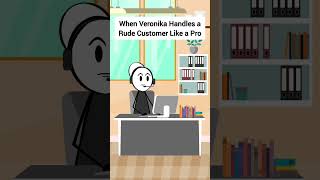 When Veronika Handles a Rude Customer Like a Pro animation funnyvideo gplus comedy [upl. by Schumer]