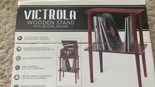 Victrola Wooden Stand Estante victrola para tocadiscos de Madera en Español [upl. by Ariamo614]