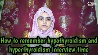 Trick to remember hypothyroidism and hyperthyroidism lab diagnosis in interview time in an easy way [upl. by Leonteen777]