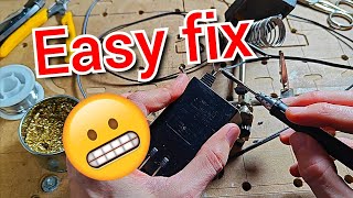 How to repair a damaged power supply easy diy howto repair solder [upl. by Gustafson]