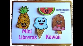 DIY Mini Libretas Kawaii  Manualidades Fáciles para el Verano [upl. by Laehcimaj]