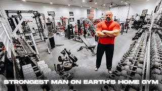 BRIAN SHAWS INSANE HOME GYM  NEW ARMWRESTLING EQUIPMENT [upl. by Einaoj]