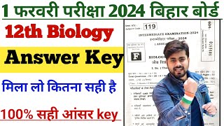 Class 12th Biology Answer Key 2024  Bihar Board Class12th Biology Answer Key 2024 [upl. by Grayson]