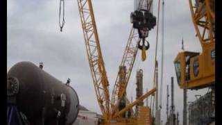 Transport with SPMTand heavy lift of vessels REPSOL Cartagena refinery Spain [upl. by Senn675]