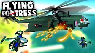 Incredible FLYING FORTRESS Helicopter vs DESTRUCTIBLE Gunship Ravenfield Best Mods [upl. by Ahsemak]