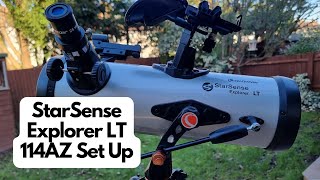 How To Set Up The Celestron StarSense Explorer LT 114AZ Telescope [upl. by Alaek253]