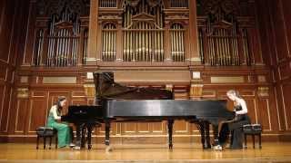 1114 Schumann Duo plays Pianists from SaintSaens Carnival of the Animals [upl. by Ylrak]