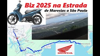 Nova Biz 2025 na Estrada de Maresias a São Paulo Rio Santos e Via Anchieta biz125 [upl. by Amethist]