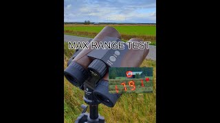 Kahles Helia RF range finder binocular  laser performance test [upl. by Adnawt]