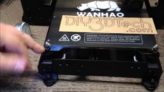 Wanhao Duplicator I3 3D Printer  Bed Leveling Modifcations [upl. by Lechner]