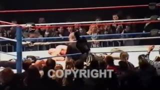 Triple H amp Ref beat down Fan that enters ring and hit Steve Austin [upl. by Akimit]