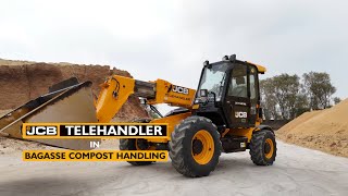 JCB Telehandler in Action  Bagasse compost and agriresidues handling New Video 2024 [upl. by Carrie]