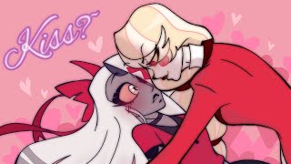 Just a Kiss  A Hazbin Hotel Comic Dub Charlie x Vaggie [upl. by Alor]