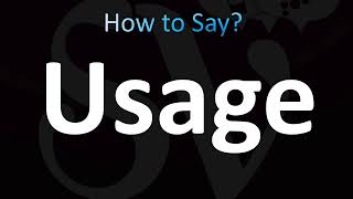 How to Pronounce Usage CORRECTLY [upl. by Wittenburg]