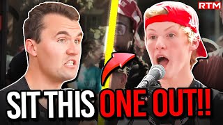 College Student With MAGA Hat Confronts Charlie Kirk — GETS SCHOOLED [upl. by Kired]