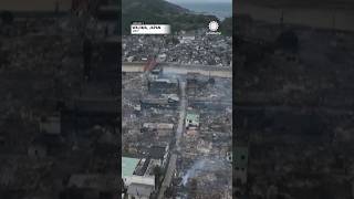 Drone Video Shows Japan Earthquake Destruction [upl. by Pam]