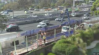 Warringah Freeway Upgrade time lapse  Thursday 31 October 2024 [upl. by Ciaphus]