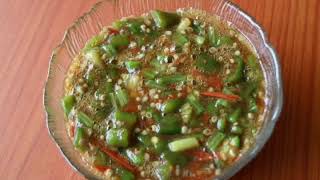 Zambian Food Delele Okra Recipe [upl. by Atirat]