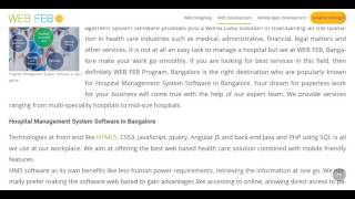 HMS Software  Hospital Management System Software in Bangalore [upl. by Kcirdahs]