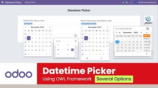 Odoo DatePicker amp DateTime Picker Using OWL Framework [upl. by Kaasi]