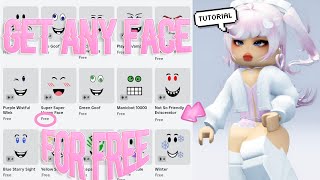 HOW TO GET ANY FACE FOR FREE ON ROBLOX🤩🤩 2024 [upl. by Ayala]