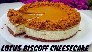 No bake lotus biscoff cheese cake only 5 ingredients recipe  how to make cheese cake  cheesecake [upl. by Omlesna338]